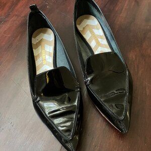 Nicholas Kirkwood Beya Loafer Black Patent Leather Flat Shoes 38.5 Euro / 8 US